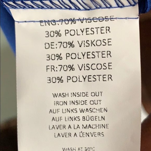 Royal Blue Peplum Blouse Size Medium - Picture 4 of 4